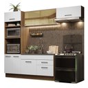 Ver imagem 3 de Armário de Cozinha Completa 270cm Rustic Branco Agata Madesa 04