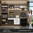 Ver imagem 6 de Armário de Cozinha Completa 270cm Rustic Branco Agata Madesa 04