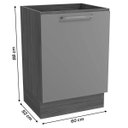 Ver imagem 4 de Balcão de Cozinha Botanic 60cm 01 Porta M629 Kappesberg - Nogueira/verde Oliva