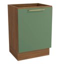 Ver imagem 1 de Balcão de Cozinha Botanic 60cm 01 Porta M629 Kappesberg - Nogueira/verde Oliva