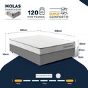 Ver imagem 2 de Cama Box Casal com Colchão de Molas Ensacadas Double Comfort 138x188x59cm