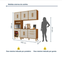 Ver imagem 5 de Cozinha Completa 10 Portas 2 Gavetas com Fruteira Lorena Kaiki Móveis - Nature/off White