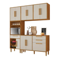 Ver imagem 2 de Cozinha Completa 10 Portas 2 Gavetas com Fruteira Lorena Kaiki Móveis - Nature/off White