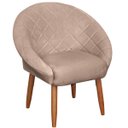 Ver imagem 1 de Cadeira Poltrona Reforçada para Sala de Estar Confortável Estilo Moderna Tecido Veludo Moblan Decor: