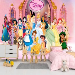 Papel de Parede Adesivo, Infantil Princesas Completo 1X1 - 2