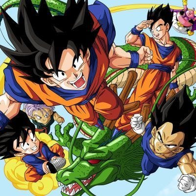 Papel de Parede Adesivo Infantil Dragon Ball 1X1