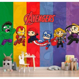 Papel De Parede Adesivo, Infantil Vingadores Baby 1X1 - 1