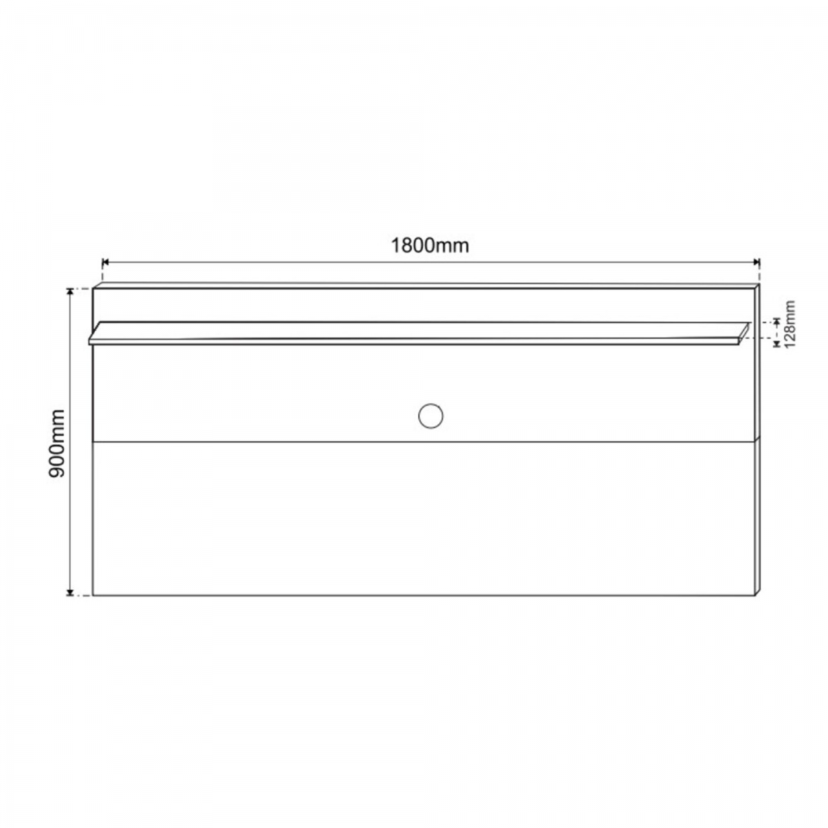 Painel para Tv 50 Polegadas 1 Prateleira Lion Off White/mel - 3