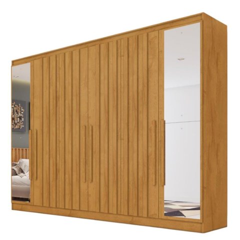 Guarda Roupa Oxford 6 Portas 4 Gavetas com Espelho Mdf - Mademarcs