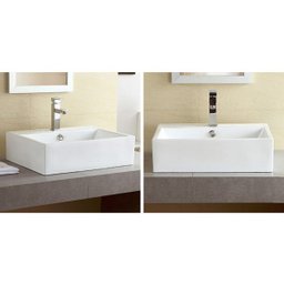 Cuba de cerâmica para banheiro 52x42x15 cm Com Ladrão - 2