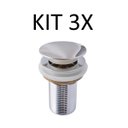 Ver imagem 1 de Kit Com 3 Válvulas Lavatório Banheiro Pia Cuba Click Cromada