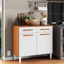 Ver imagem 1 de Balcão de Cozinha com Tampo 91cm Hanna Cinamomo/Branco A15 - Mpozenato