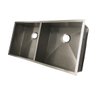 Cuba Dupla Quadrada 40x40 Cm Inox 304 Com Válvula cozinha chique AJL CUBA DUPLA QUADRADA INOX - 1