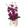 Flor Artificial Arranjo Orquídeas Phalanopsis Vinho Presente Especial - 6