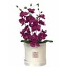 Flor Artificial Arranjo Orquídeas Phalanopsis Vinho Presente Especial - 1