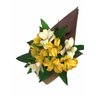 Flor Artificial Buquê de Alstroemeria Amarela e Branca Presente Especial e Decoração - 2