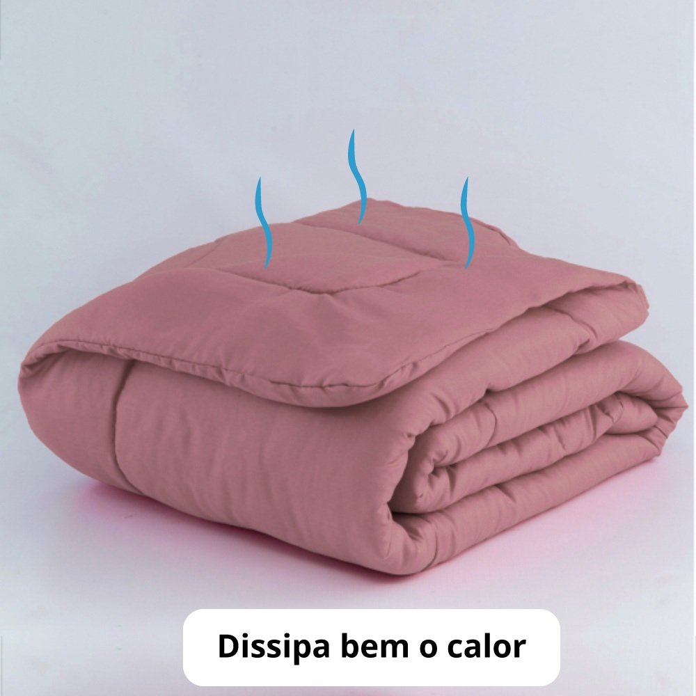 Edredom Casal Queen 6 Peças Fino para Verão Função Cobre Leito Rosé ...
