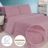 Edredom Casal Queen 6 Peças Fino para Verão Função Cobre Leito Rosé Casa Dona - 2