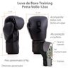 Luva de Boxe Vollo Sports Muay Thai Kickboxing Training (Tam/OZ)- Ref VFG801-10/VFG801-12 Preto - 3