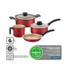 Jogo De Panelas Tramontina Turim Em Alumínio Vermelho - 4Pçs - 2
