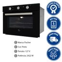 Ver imagem 3 de Kit Forno Elétrico Fischer Infinity Embutir 50l 5 Funções + Micro-ondas Infinity 25l Preto 127v
