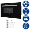 Ver imagem 4 de Kit Forno Elétrico Fischer Infinity Embutir 50l 5 Funções + Micro-ondas Infinity 25l Preto 127v