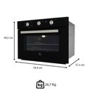 Ver imagem 2 de Kit Forno Elétrico Fischer Infinity Embutir 50l 5 Funções + Micro-ondas Infinity 25l Preto 127v
