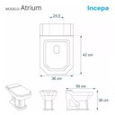 Ver imagem 2 de Assento Sanitário Almofadado Atrium Preto