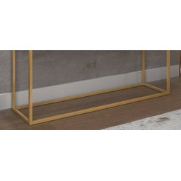 Aparador Buffet Industrial Pé de Ferro Dourado Eros 1,10mt com 2 Gavetas Espaçosas Branco Fosco - 5