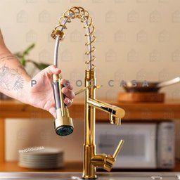 Torneira para cozinha Gourmet Misturador Monocomando Munim Pingoo.casa - Dourado - 2