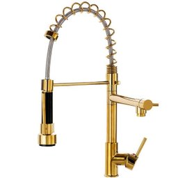 Torneira para cozinha Gourmet Misturador Monocomando Munim Pingoo.casa - Dourado - 1