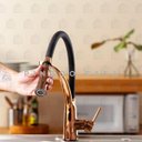 Ver imagem 2 de Torneira para cozinha Gourmet Misturador Monocomando Solimões Pingoo.casa - dourado rose