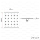 Ver imagem 2 de Chuveiro Ducha Slim Quadrado de Teto 20x20cm Dourado Belcca - Cdt01-dr