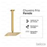 Chuveiro Ducha Slim Quadrado de Teto 20x20cm Dourado Belcca - Cdt01-dr - 3