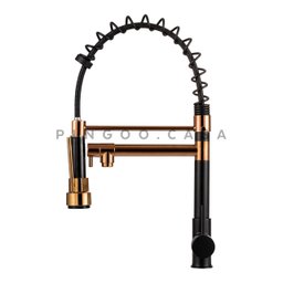 Torneira para cozinha Gourmet Misturador Monocomando Munim Pingoo.casa - Dourado Rose e Preto - 3