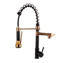 Ver imagem 1 de Torneira para cozinha Gourmet Misturador Monocomando Munim Pingoo.casa - Dourado Rose e Preto