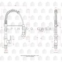 Ver imagem 5 de Torneira para cozinha Gourmet Misturador Monocomando Munim Pingoo.casa - Dourado Rose e Preto