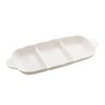 Petisqueira C/3 Divisórias de Porcelana New Bone Butterfly Flower 34x14,5x3,5cm Lyor - 1