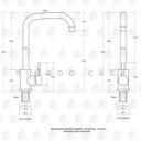 Ver imagem 5 de Torneira para cozinha Misturador Monocomando em Aço Inox Escovado Potengí Pingoo.casa - Dourado
