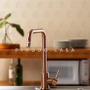 Ver imagem 2 de Torneira para cozinha Misturador Monocomando em Aço Inox Escovado Potengí Pingoo.casa - Dourado