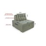 Puff Cama Sofá Retrátil Cozy Boucle Luxo Descanso - 6