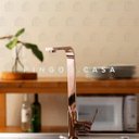 Ver imagem 2 de Torneira para cozinha gourmet Misturador Monocomando Tapajós Pingoo.casa - Dourado Rose