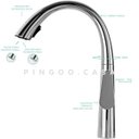 Ver imagem 4 de Torneira para cozinha gourmet monocomando extensível Juruá PIngoo.casa - Cromado
