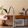 Torneira para cozinha gourmet monocomando extensível escovado Juruá PIngoo.casa - Prata - 2