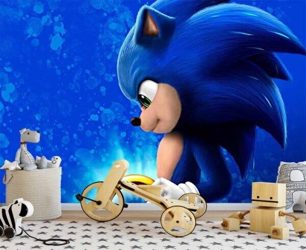 Adesivo de parede infantil Sonic 2