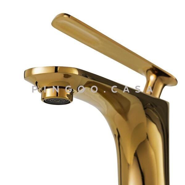 Torneira para banheiro Misturador Monocomando Baixa Caeté Pingoo.casa - Dourado - 3