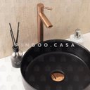 Ver imagem 2 de Torneira Para Banheiro em Aço inox Escovado Alta Amazonas Pingoo.casa - dourado rose