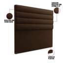 Ver imagem 4 de Cabeceira Para Cama Box Queen 160 Cm Suede Marrom