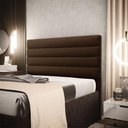 Ver mais imagens de Cabeceira Para Cama Box Queen 160 Cm Suede Marrom
