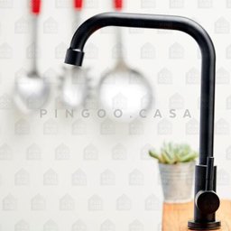 Torneira para Cozinha em Aço inox Escovado Tinguá Pingoo.casa - Preto - 2